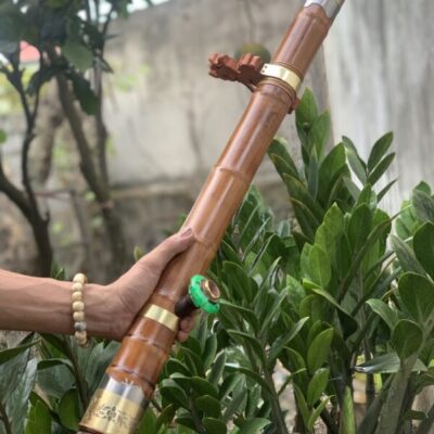 Điếu Cày Gốc Trúc 7-9 Mắt Dáng Cong Bọc Hai Lớp Tinh Xảo